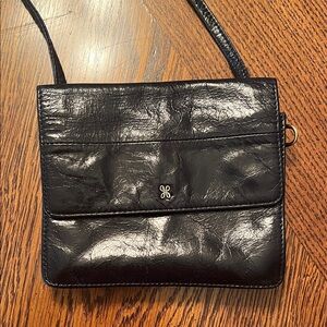HOBO Shiny Black Crossbody Bag